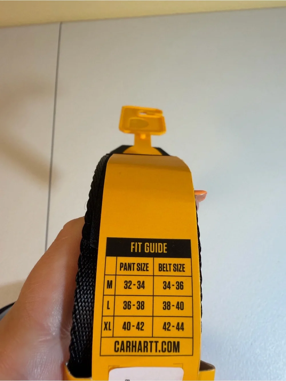 Carhartt Yellow & Black Belt With Guide Tag Medium